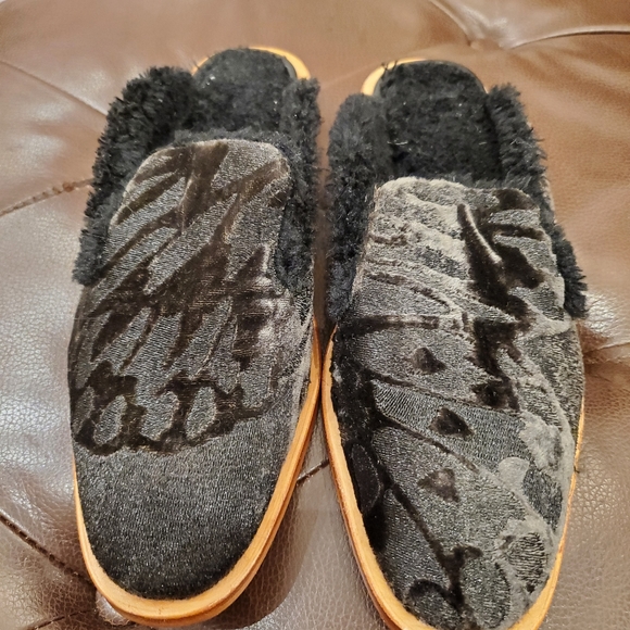 Free People Black Fluffy Mules - Picture 7 of 8